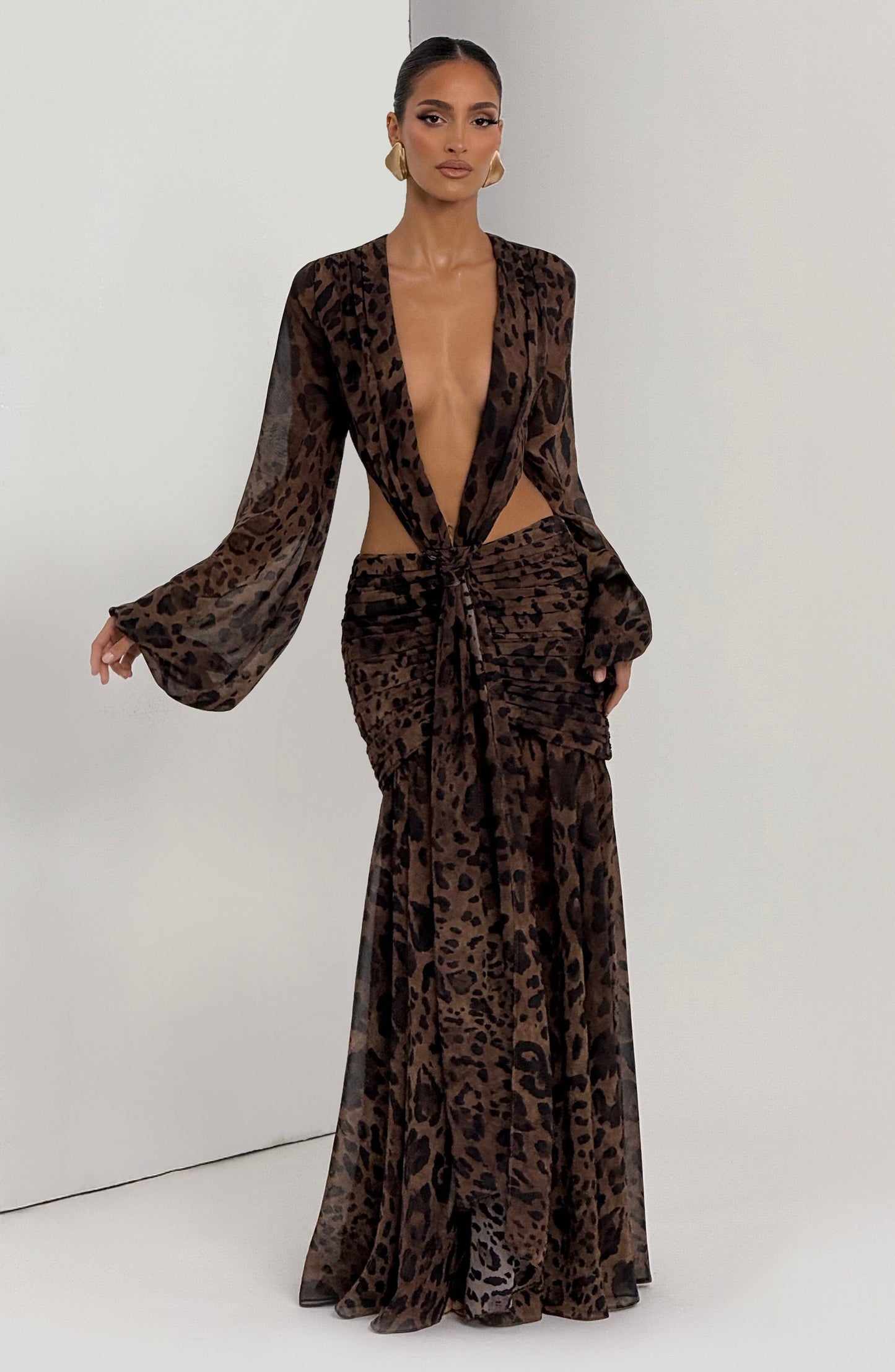 Andrina Maxi Dress - Leopard Print