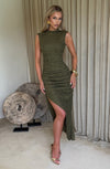 Aphrodite Midi Dress - Khaki