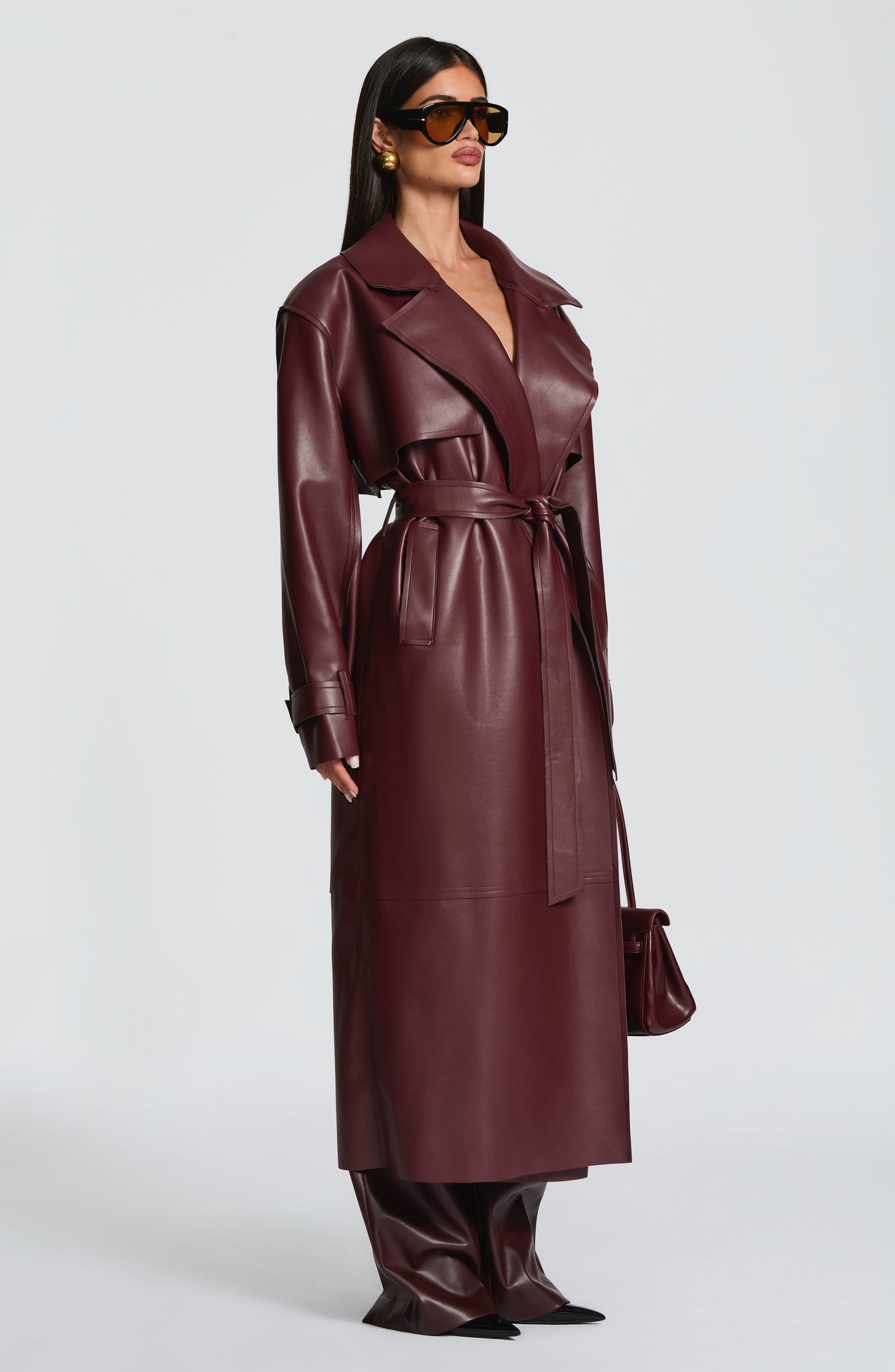 Bridget Trench Coat - Plum