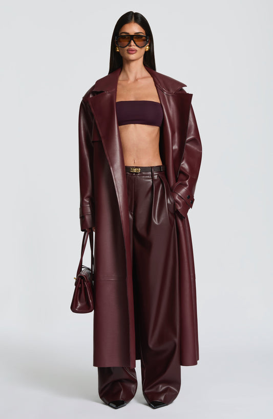 Bridget Trench Coat - Plum