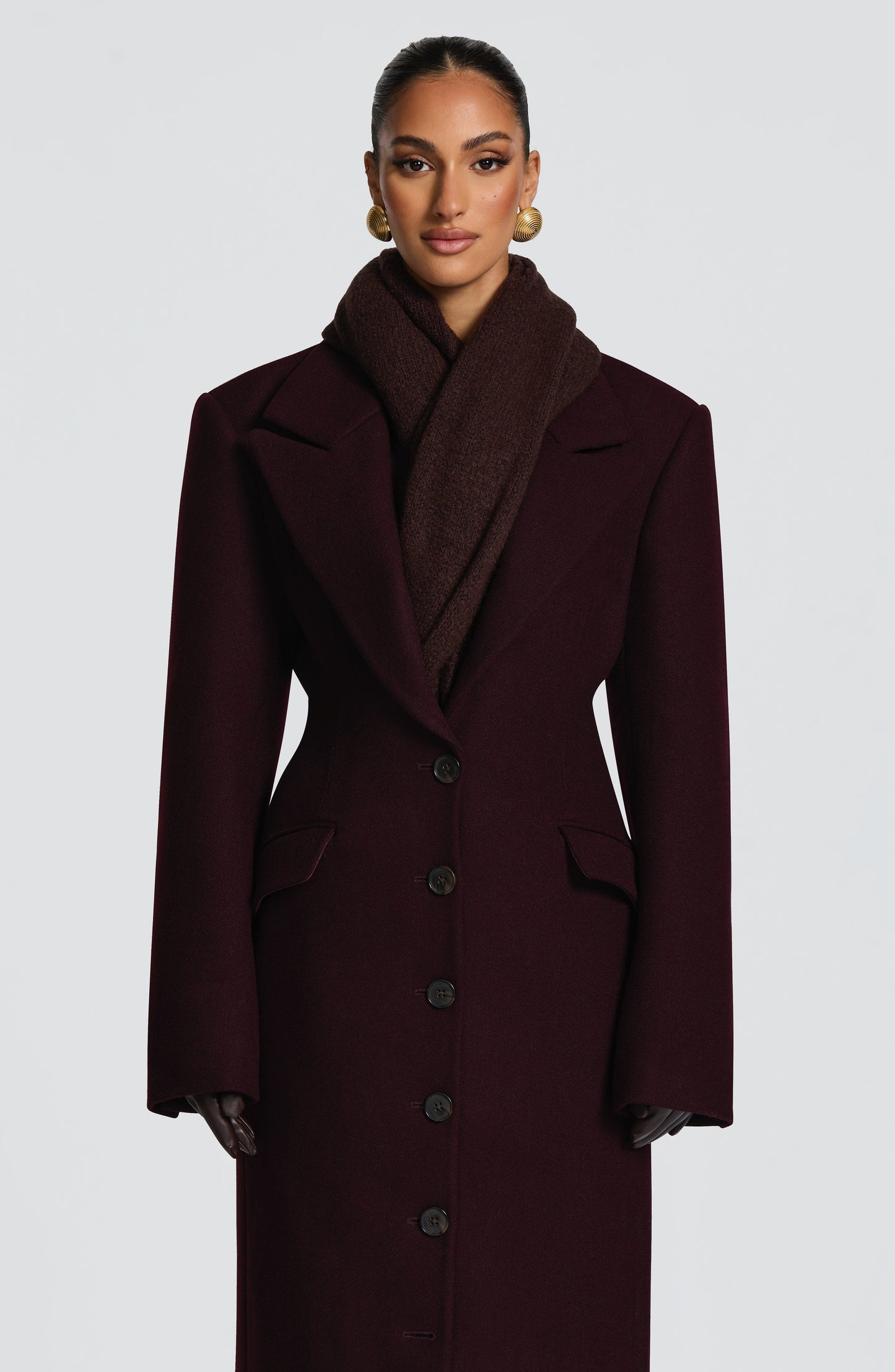 Talin Scarf - Plum Brown