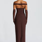 Abigail Maxi Dress - Plum Brown