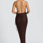 Airla Midi Dress - Plum Brown