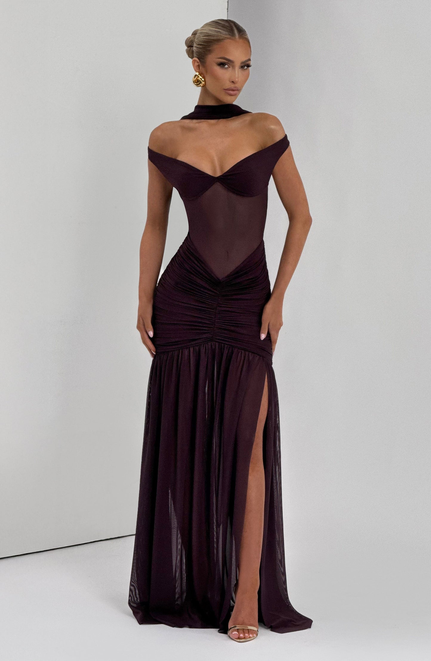 Alaia Maxi Dress - Plum