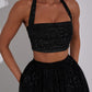 Alani Crop Top - Black Sparkle