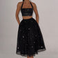 Alani Crop Top - Black Sparkle