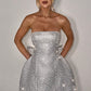 Alice Mini Dress - Silver Sparkle