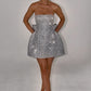 Alice Mini Dress - Silver Sparkle