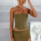 Alina Mini Skirt - Khaki
