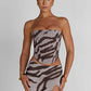 Alina Mini Skirt - Zebra Print