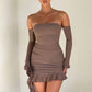 Alix Mini Dress - Chocolate