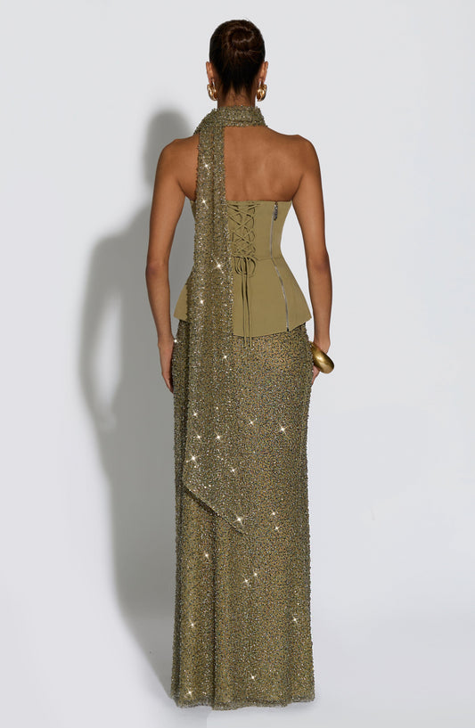 Allaire Maxi Skirt - Sage