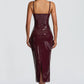 Amala Midi Dress - Cherry Lacquer