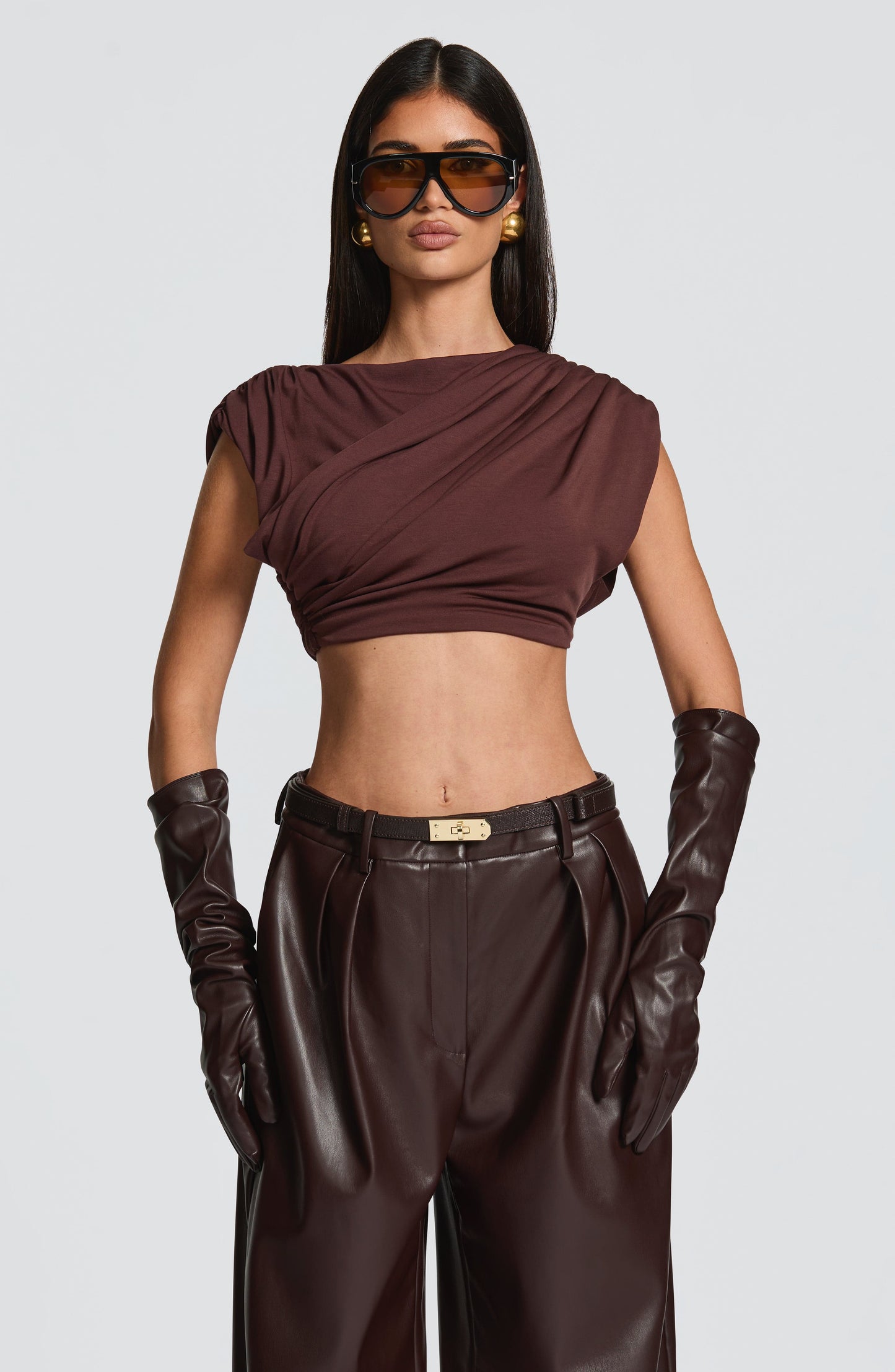Amara Top - Plum Brown