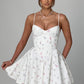 Analeigh Mini Dress - White Multi Floral Print