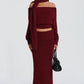 Andie Maxi Skirt - Burgundy