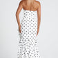 Angelina Maxi Dress - Black Polka Dot Print