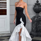 Angelina Maxi Dress - Black/White