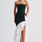 Angelina Maxi Dress - Black/White