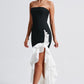 Angelina Maxi Dress - Black/White