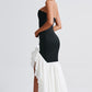 Angelina Maxi Dress - Black/White