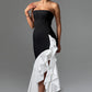 Angelina Maxi Dress - Black/White