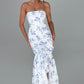 Angelina Maxi Dress - Blue Floral Print