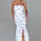 Angelina Maxi Dress - Blue Floral Print