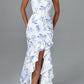 Angelina Maxi Dress - Blue Floral Print
