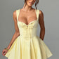 Antonella Mini Dress - Lemon