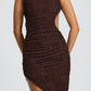 Aphrodite Midi Dress - Plum Brown