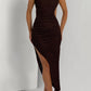 Aphrodite Midi Dress - Plum Brown
