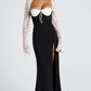 Aria Maxi Dress - Black/White
