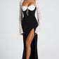 Aria Maxi Dress - Black/White