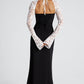 Aria Maxi Dress - Black/White