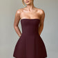 Asha Mini Dress - Brown