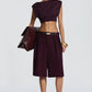 Ausra Bermuda Shorts - Plum