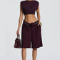 Ausra Bermuda Shorts - Plum