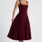 Betty Midi Dress - Cherry Lacquer