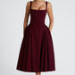 Betty Midi Dress - Cherry Lacquer