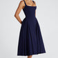 Betty Midi Dress - Navy