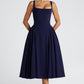 Betty Midi Dress - Navy