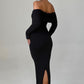 Beverley Knit Maxi Dress - Black