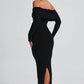 Beverley Knit Maxi Dress - Black