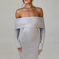 Beverley Knit Maxi Dress - Light Grey Marl