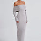 Beverley Knit Maxi Dress - Light Grey Marl