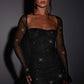 Brea Mini Dress - Black Sparkle