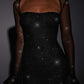 Brea Mini Dress - Black Sparkle