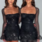 Brea Mini Dress - Black Sparkle