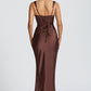 Calanthe Maxi Dress - Plum Brown